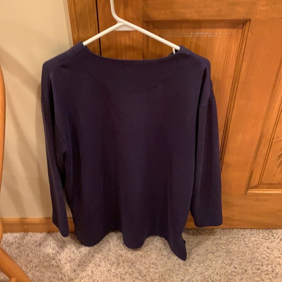 Large navy blue button down cardigan - Picture 2 of 3